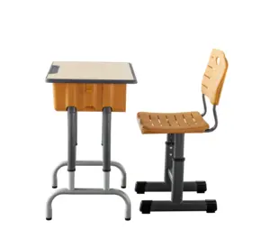 Rahat ergonomik ayarlanabilir yükseklik okul sırası yüksekliği ayarlanabilir masa ve sandalye
