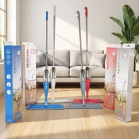 Serpillère pulvérisatrice rotative à 360° en acier inoxydable avec tampon en microfibre, grand réservoir d'eau de 400 ml pour le nettoyage des sols en bois, parquet, carrelage et cuisine