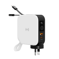 Produits tendance 2025 nouveautés Powerpack chargeur sans fil universel 5 en 1 PD 20W chargeur de voyage batterie externe avec câbles