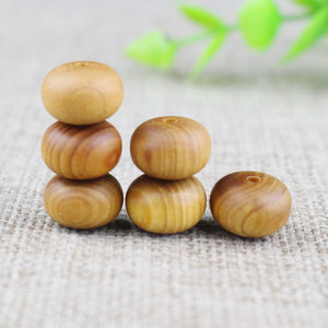 Cuentas de madera de ciprés envejecido de 8x11mm, cuentas redondas sueltas para hacer pulseras, accesorios para cuentas de oración budistas DIY - Product Image 1