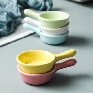 Criativo Mini Multi-cores Placa De Molho De Cerâmica Prato Pequeno De Cerâmica Prato De Mergulho Doméstico Prato De Molho De Sushi Redondo - Product Image 4