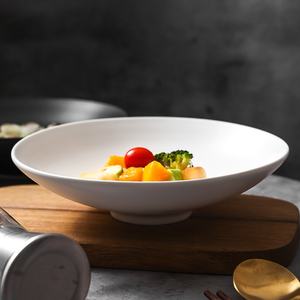 Ciotole a piedi coniche artistiche piatti freddi artistici in porcellana bianca personalizzata creativa in stile cinese per hotel e club - Product Image 1