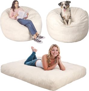 2in1 Đa Chức Năng Hiện Đại Mềm Khổng Lồ Bông Có Thể Gập Lại Duy Nhất Thảm Nệm Nén Dày Ấm Túi Đậu Sofa Với Phụ - Product Image 1