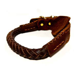 Colliers d'entraînement pour animaux <span class=keywords><strong>de</strong></span> compagnie en cuir véritable durable et personnalisable, colliers pour <span class=keywords><strong>chien</strong></span> en cuir véritable avec boucle métallique réglable - Product Image 3