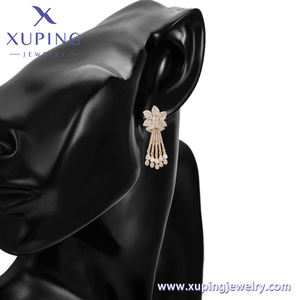 X000449935 เครื่องประดับ XUPING แฟชั่นเครื่องประดับต่างหู 18K ทองชุบดอกไม้พู่ต่างหู CZ สําหรับผู้หญิง - Product Image 6