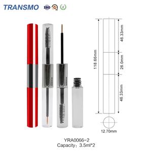 Dual Tube Eyeliner Container Eyeliner Tube Plastic Empty Retractable Eyeliner Tube Empty <b>Eye</b> Lash <b>Serum</b> Bottle Odm - Product Image 2