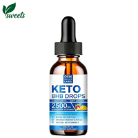 Gouttes de cétone exogène Keto BHB 2500mg à marque privée OEM pour l'énergie, la concentration et la combustion des graisses – Complément alimentaire pour la perte de poids