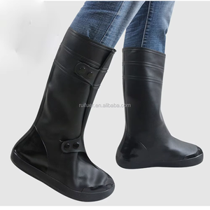 Cubrezapatos Impermeables <span class=keywords><strong>de</strong></span> <span class=keywords><strong>Goma</strong></span> Reutilizables <span class=keywords><strong>de</strong></span> 37 cm <span class=keywords><strong>de</strong></span> Alto, Plegables, para Uso en Días <span class=keywords><strong>de</strong></span> Lluvia y Nieve - Product Image 2