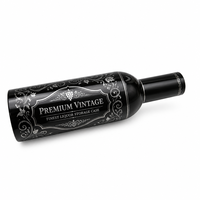 Boîte en fer blanc personnalisée en forme de bouteille pour vin, coffret de rangement sur mesure pour spiritueux, emballage métallique pour alcool haut de gamme, coffret cadeau, vente en gros