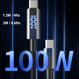 พร้อมส่งอุปกรณ์เสริมโทรศัพท์มือถือแอนดรอยด์ USB C LCD Display Pd 100W 5A สาย USB C TO C Flex ดาต้าที่มีการชาร์จ - Product Image 6