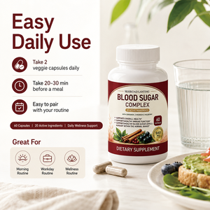 Fórmula Avanzada de Complejo Herbal para el Azúcar en Sangre con Hoja de Morera y Hoja de Banaba para un Equilibrio Natural del Cuerpo 904mg - Product Image 2