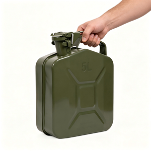 Bidon métallique de 5 L, bidon de stockage de carburant portable et étanche pour voiture, moto, conteneur de carburant de secours d'urgence - Product Image 3
