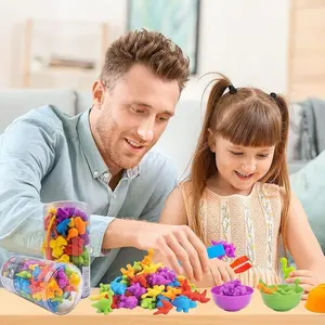 Brinquedo cognitivo de borracha macia para crianças, brinquedo montessori de classificação de cores, brinquedo educativo de matemática e aprendizagem, novo animal de dinossauro