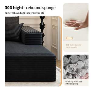 Sofa awan bentuk L minimalis memiliki bagian Sofa dengan kursi kiri dan pendingin dapat diperpanjang gaya Modern terkompresi - Product Image 4