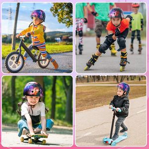 Casco multideportivo ajustable para niños, diseño de cielo estrellado, protección para la cabeza para patinaje sobre ruedas - Product Image 5
