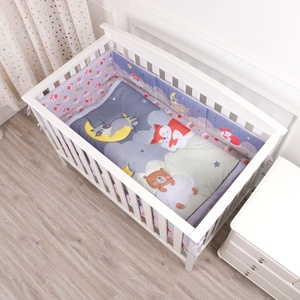 3 Cái Phim Hoạt Hình Động Vật Fox <span class=keywords><strong>Bear</strong></span> Bộ Đồ Giường Trẻ Em Comforter <span class=keywords><strong>Set</strong></span> In Kỹ Thuật Số 100% Cotton Bộ Giường Cũi Trẻ Em - Product Image 4