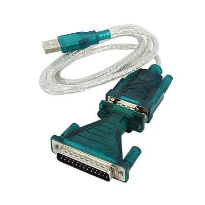For USB-C to RS232 DB9 Serial Cable + DB25 Pin Adapter Converter for GPS PDA PC Modem (Copper/PVC)
