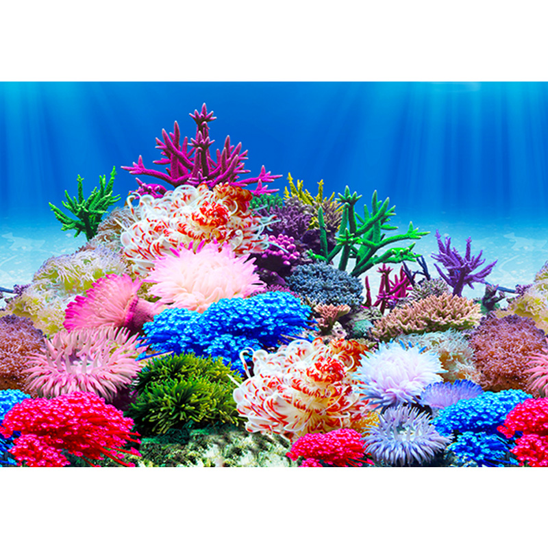 30Cm Decoratieve Aquarium Achtergrond Papier Waterdicht Aquarium Dikke Schilderen Muur Dubbele Kanten