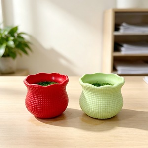 Mini pot en plastique à grille 5 cm pour plantes artificielles, décoration intérieure, jardinière colorée pour petites plantes en pot - Product Image 3