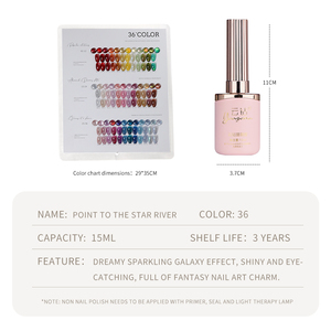 Esmalte de <span class=keywords><strong>Uñas</strong></span> Profesional para Salón de Belleza, 15 ml, Gel Brillante con Cuentas de Vidrio, 36 Colores, Set de Esmalte de <span class=keywords><strong>Uñas</strong></span> con Efecto Ojo de Gato - Product Image 6