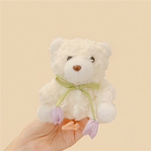Gantungan Kunci Boneka Beruang Teddy Custom dengan Pita Tulip Grosir, Liontin Hewan Boneka Lembut, Mainan Beruang Lucu untuk Hadiah & Gantungan Tas - Product Image 5