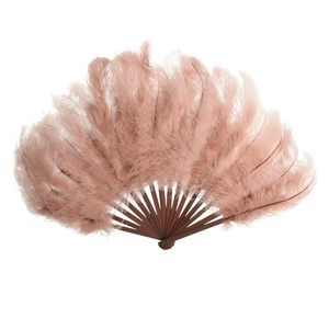 Éventails <span class=keywords><strong>en</strong></span> plumes de marabout turques détachables, blancs teints, grand format, pour femmes, idéaux pour la danse, les mariages, les costumes, les spectacles et la décoration de fêtes du thé. - Product Image 2