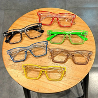 Monturas Ópticas Fashion Square, Unisex, con Bloqueo de Luz Azul, Aptas para Lentes Graduadas 680187-1