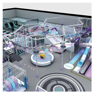 Taman Olahraga Petualangan Komersial, Permainan Tali Kustom, Peralatan Taman Bermain Dalam Ruangan, Taman Trampolin Anak Dalam Ruangan, Fasilitas Panjat Tebing - Product Image 4