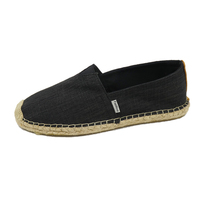 Sandales plates d'été pour hommes, couleur unie, en lin, confortables, chaussures en toile, baskets respirantes pour femmes, espadrilles en lin de qualité