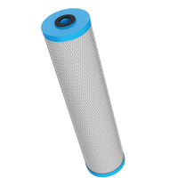 Cartouche filtrante en bloc de carbone de 4,5 pouces anti-calcaire, réduction du chlore et de la chloramine, filtration complète activée pour filtre à eau