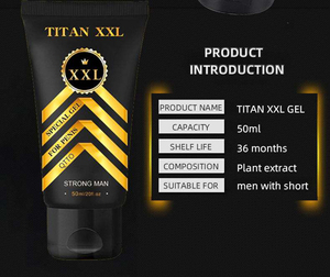 Titan Gel Dorado Crema para Agrandar el Pene 50ml Fórmula Herbal Natural Sin Hormonas/Efectos Secundarios Ayuda para Masajes Sexuales para Adultos Ayuda para la Erección - Product Image 5