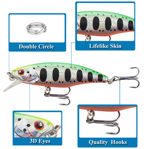 Señuelo Minnow XY-298 de 6cm y 4.3g, Señuelo Artificial de Hundimiento con Sonajero para Pesca de Lubina, Señuelo de Fondo con Simulación de Profundidad Completa - Product Image 4