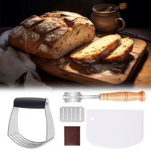 <b>Bread</b> Fermentation Basket Scraper Mixer Flour Maker Fixer <b>Knife</b> Oval Baking Tool-Baking Accessories Set for Kitchen Use - Product Image 3