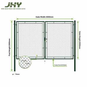 Puerta de esgrima de cadena de malla de alambre de jardín/Patio resistente de calidad de Venta caliente de <span class=keywords><strong>3x2</strong></span> m - Product Image 4