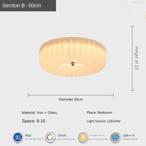 Lustre de plafond en verre nordique moderne avec télécommande pour salon, chambre à coucher, bureau, balcon, design simple crème - Product Image 6