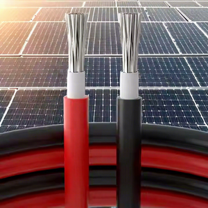 Câble d'alimentation solaire en cuivre étamé XLPE XLPO isolé simple 2.5MM 4MM 6MM 10MM 16MM câble CC de panneau PV pour centrales électriques <span class=keywords><strong>500m</strong></span> - Product Image 1