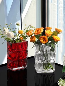 <span class=keywords><strong>Vase</strong></span> de table rectangulaire moderne en verre cristal Wynns Luxor, multicolore, luxe, <span class=keywords><strong>fleurs</strong></span>, décoration d'intérieur haut de gamme, coffret cadeau pour Noël - Product Image 4