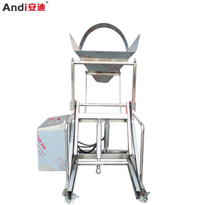 304 Rvs <span class=keywords><strong>Hopper</strong></span> <span class=keywords><strong>Trolley</strong></span> Lift/Vlees Overslaan Winkelwagen Lifter Voor 200L Bin/Emmer/Emmer Lifting Machine elektrische Voedsel - Product Image 3