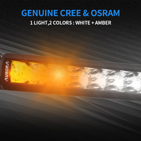 Aurora 30 pouces 150W double couleur Flood Spot Combo lumière stroboscopique voiture camion simple rangée barre lumineuse LED pour hors route