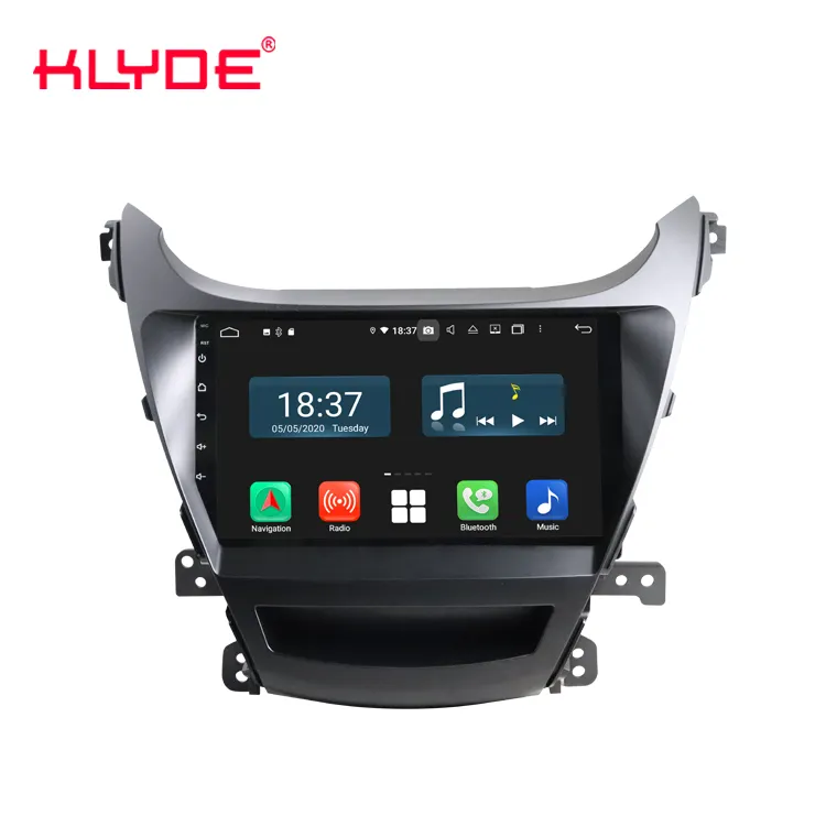 Unità principale dell'automobile del sistema di android 10.0 di KLYDE per Avante 2014 anno 9 pollici unità principale dell'automobile dell'autoradio di navigazione di GPS per Elantra 2014