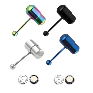 Barra Vibradora para Lengua con Batería, Piercing Corporal de Acero Inoxidable 316L, Masaje de Choque - Product Image 6