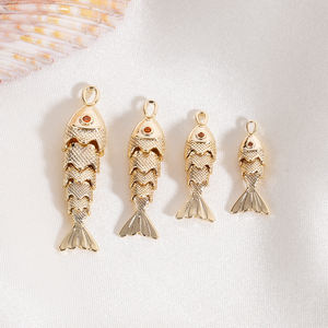 Nuevo Collar con Colgante de Cobre en Forma de Pez, Accesorios de Joyería para Mujer, Collar de Lujo Ligero, Dijes para Pulsera - Product Image 2