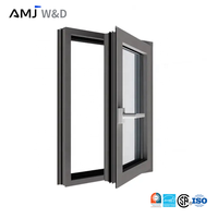Niedrig-Emissionsglas Aluminiumfenster für Nahost-Klima Wärmeisolierung Einfachflügeliges Drehfenster