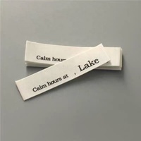 Usine personnalisé pas cher prix coton lavage étiquette imprimé doux cou vêtements étiquettes en coton nom de marque haute qualité étiquettes d'origine