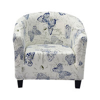 Fauteuil baril moderne de luxe en cuir PU multicolore avec pieds en bois Wabi-Sabi, options à motifs ou unis pour chambre à coucher