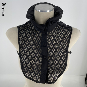 Gros <span class=keywords><strong>Crochet</strong></span> Blanc et Noir Amovible <span class=keywords><strong>Faux</strong></span> Cou Dentelle <span class=keywords><strong>Col</strong></span> Élégant - Product Image 5