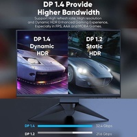 Câble DP mâle-mâle plaqué or Xput haute vitesse 8K 60Hz 4K 144Hz - 1M/2M/3M/Longueurs personnalisées pour moniteur, ordinateur portable et téléviseur HD