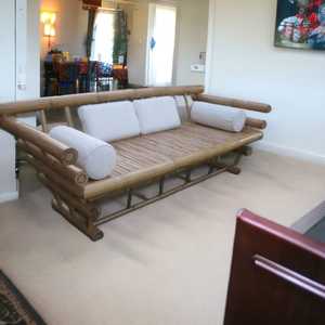 Sofá de jardín de bambú de lujo a precio de fábrica, muebles de patio interior para exteriores, sofá de exterior de forma Modular para exteriores - Product Image 2