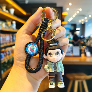 Porte-clés en silicone 3D mignon <span class=keywords><strong>de</strong></span> couple <span class=keywords><strong>de</strong></span> dessins animés, non toxique, breloque pour sac d'école, accessoire <span class=keywords><strong>de</strong></span> voiture créatif, <span class=keywords><strong>figurine</strong></span> pendentif - Product Image 4