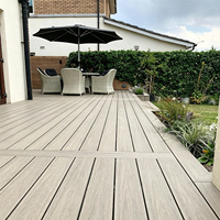 Revêtement de sol WPC rainuré prêt à l'exportation pour pont de bateau, terrasse, projets extérieurs, matériel pour entrepreneurs, fournitures pour projets extérieurs
